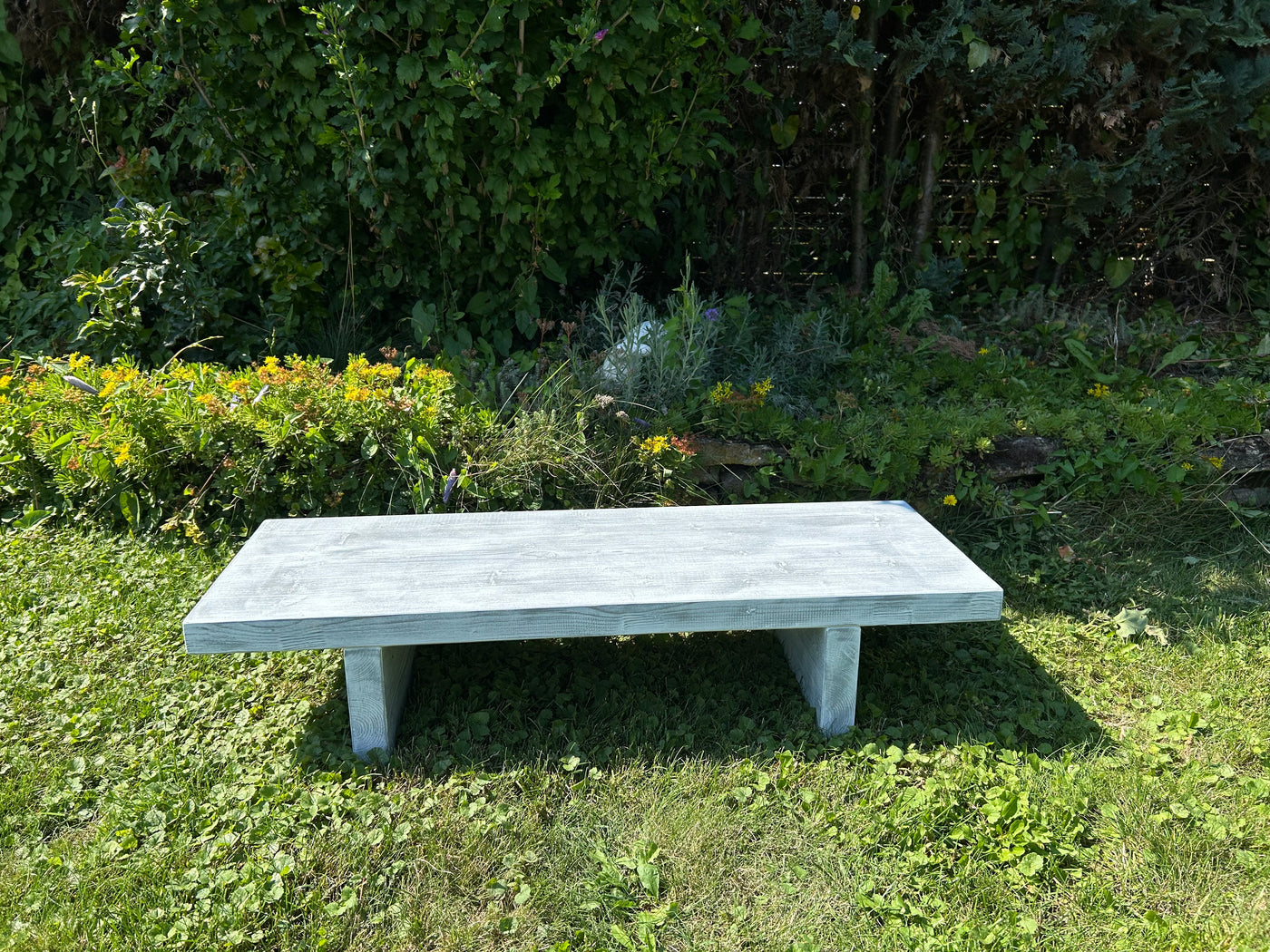 Blumenbank - Pflanzen Regal Massivholz Deko Bank