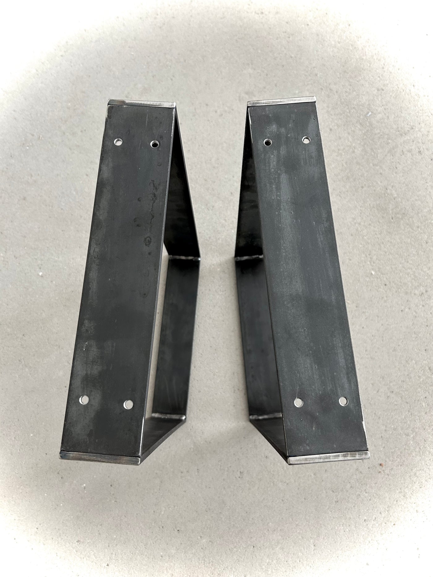 Tischbeine Rohstahl - farblos 30 cm - 60 cm breit / Tischkufen / Tischgestell / industrie design / Bank