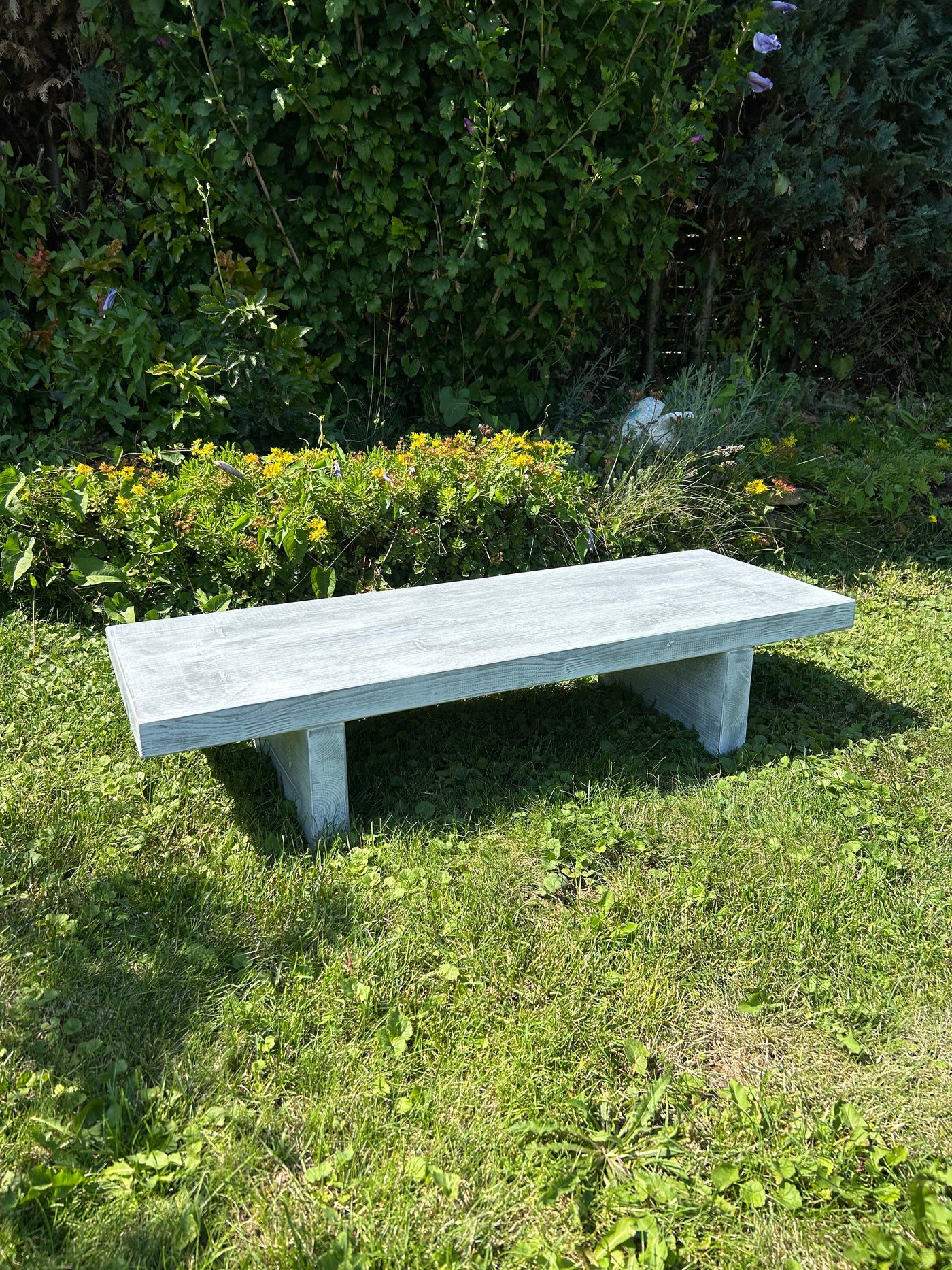Blumenbank - Pflanzen Regal Massivholz Deko Bank